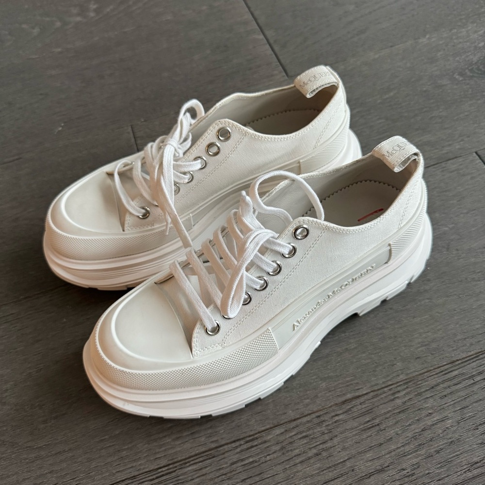 Alexander McQueen white Platform Sneakers